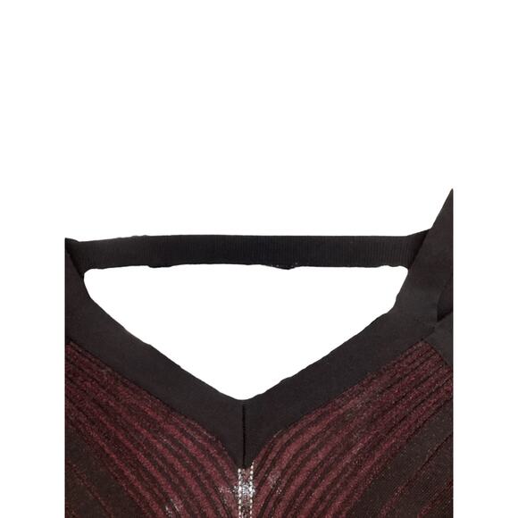 NWT Roberto Cavalli Women’s Dress Size M/ L Funky Back Cutout Black & Wine Color - Picture 5 of 6